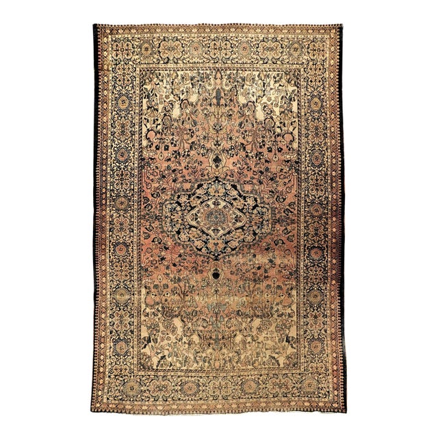 Antique Hand-Knotted Persian Rug. 4'x 7' For Sale