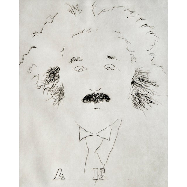 American "A E" Albert Einstein Portrait #7 by Lilya Vorobey For Sale - Image 3 of 4