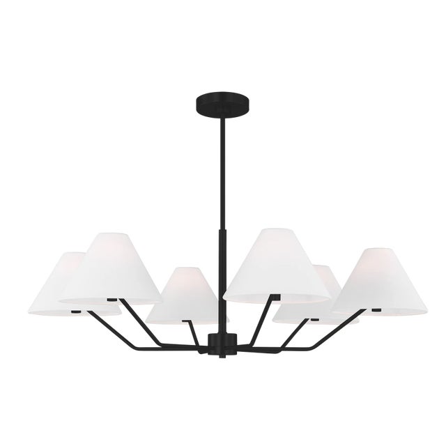 Burke combines thin, angular arms with white linen shades for a modern touch. Designed by Scott, the Burke series is a...