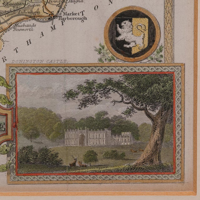 1850's Antique Leicestershire Map For Sale - Image 12 of 12