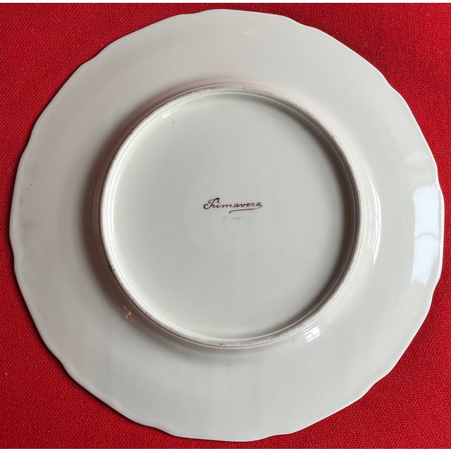 Art Deco Large French Paris Porcelain Art Deco Charger Plate With Equestrian Silhouette of Horse & Rider Manner of Gio Ponti Signed Primavera For Sale - Image 3 of 5