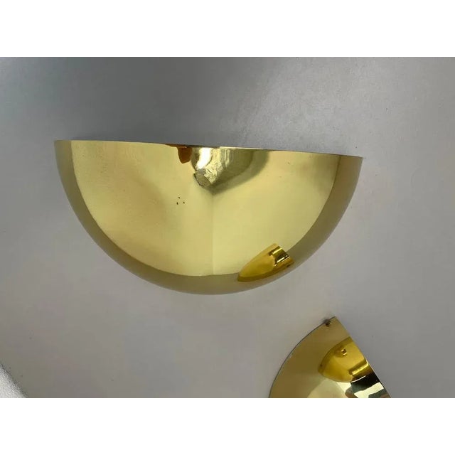 Gold Brass Wall Light Sconces in the manner of Stilnovo and Sciolari for Bankamp Leuchten, Germany, 1980s For Sale - Image 8 of 18