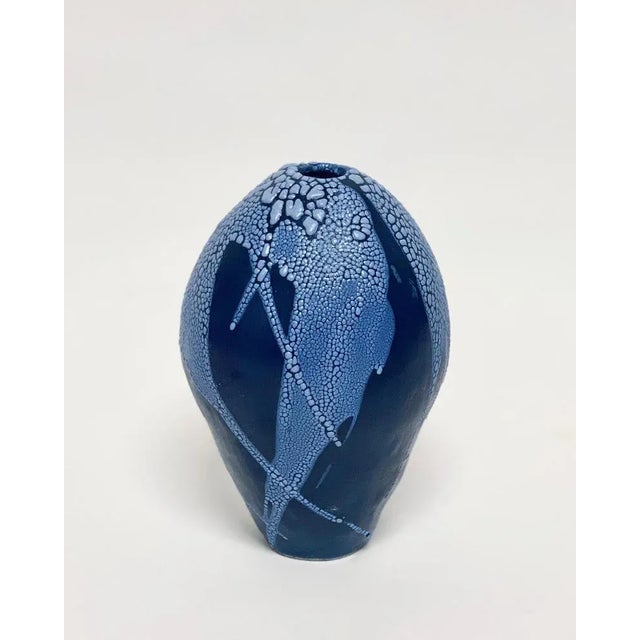 Blue/Blue dragon egg vase by Astrid Öhman Handmade Dimensions: D 16 x H 24 cm Materials: Ceramic, stoneware hand modeled,...
