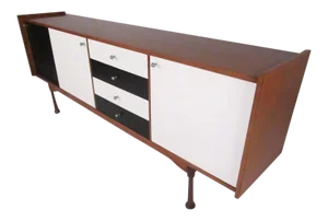 Mid-Century Checker Front Italian Modern Sideboard, Circa 1964