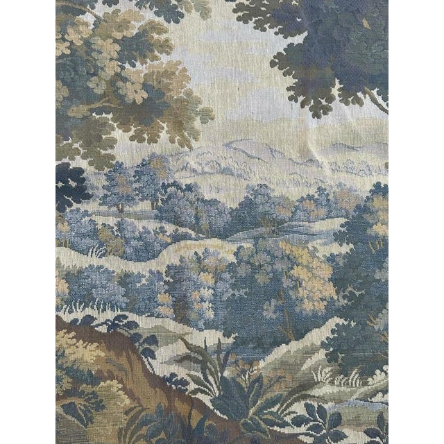 Vintage French Jacquard Tapestry with Verdure Motif in the style of Aubusson, 1960s For Sale - Image 16 of 18