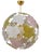 Italian Murano Glass Sputnik Chandelier in Pastel Colors and Polished Brass, 2000 For Sale
