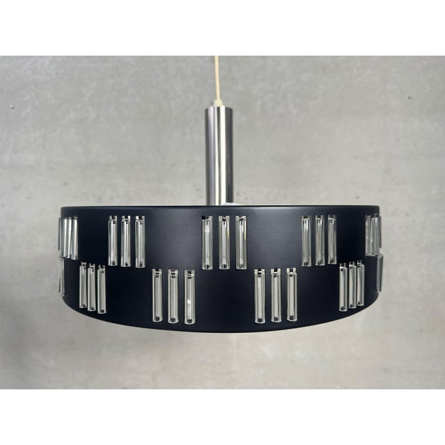 Vintage Space Age Pendant Lamp in Glass, 1970s For Sale - Image 11 of 11