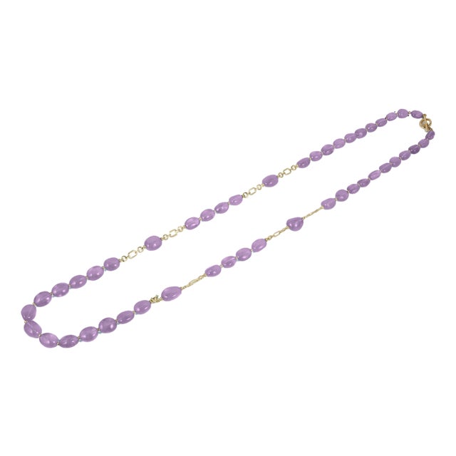 Amethyst Tumbles Chain Link Necklace For Sale