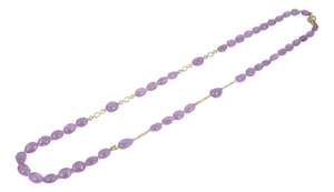 Amethyst Tumbles Chain Link Necklace
