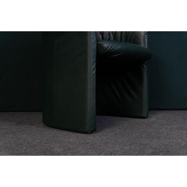 Vintage Black Leather Armchair For Sale - Image 10 of 18