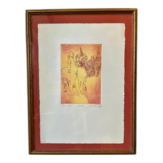 Framed Print – Jules Maidoff (B. 1933, D. 2025) – “Tuscan Nights” – Signed (1992) For Sale