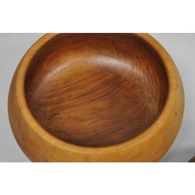 Vintage Mid Century Modern Teak Wood Goodwood Benjamin Medwin Salad Bowl Set - 7pc For Sale In Philadelphia - Image 6 of 15