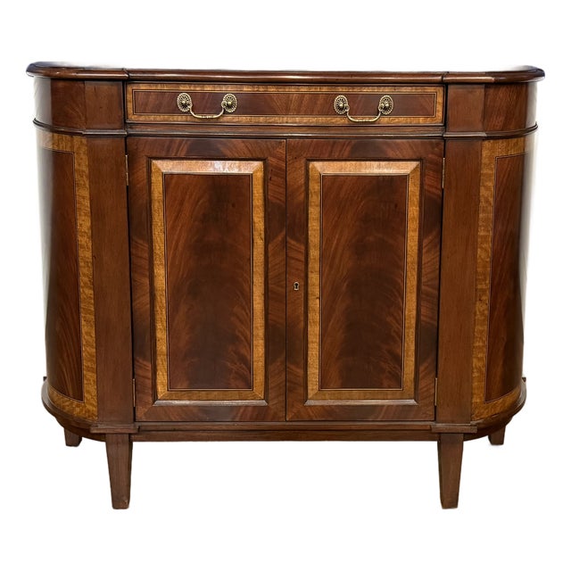Hepplewhite Mahogany Console Cabinet by Leighton Hall - Showroom Sample For Sale