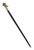 Antique Black Wooden Folding Walking Stick Cane With Sherlock Holmes Head Handle For Sale - Image 4 of 8