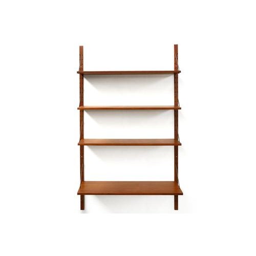 1960s Danish Wall Shelving in Teak and Brass, 1960s, Set of 6 For Sale - Image 5 of 5