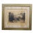 Antique David Law Signed Medieval Bridge Fishing River Landscape Etching 30" For Sale