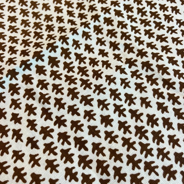 Sister Parish Sister Parish Burmese in Chocolate Brown Cotton Linen Fabric- 2 Yards For Sale - Image 4 of 6