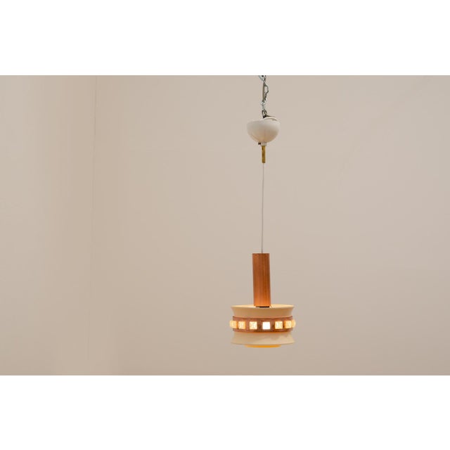 Mid-Century Hanging Lamp, Former Czechoslovakia, 1970s For Sale - Image 4 of 17