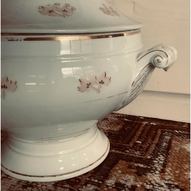 Ceramic Large Old Paris Porcelain Lidded Tureen For Sale - Image 7 of 12