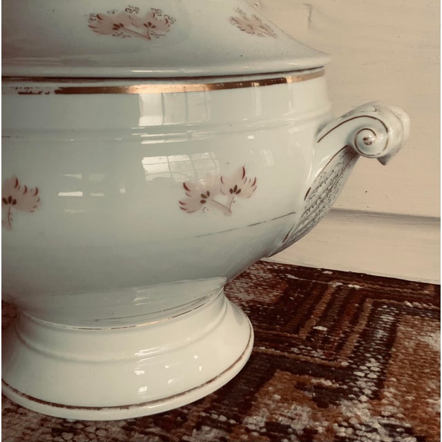 Ceramic Large Old Paris Porcelain Tureen For Sale - Image 7 of 12