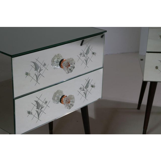 Art Deco Mirrored Bedside Tables, 1950s, Set of 2 For Sale - Image 12 of 18
