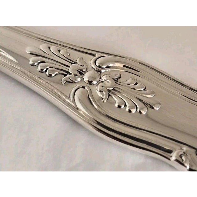 Antique Victorian Sterling Silver Kings Pattern Fish Server by William Eaton, 1841 For Sale - Image 12 of 18