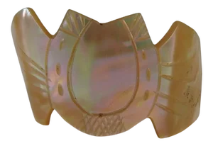 Carved Shell Mother of Pearl Napkin Ring