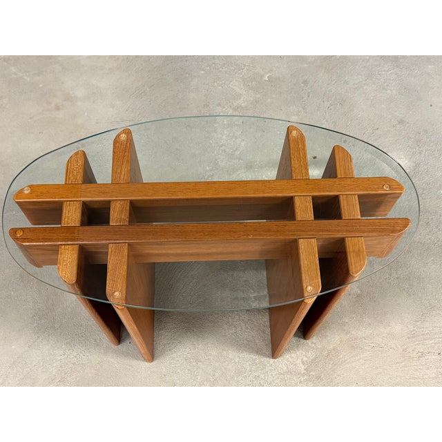 Mid-Century Modern 1980s Teak and Glass End Table by Gustav Gaarde For Sale - Image 3 of 8