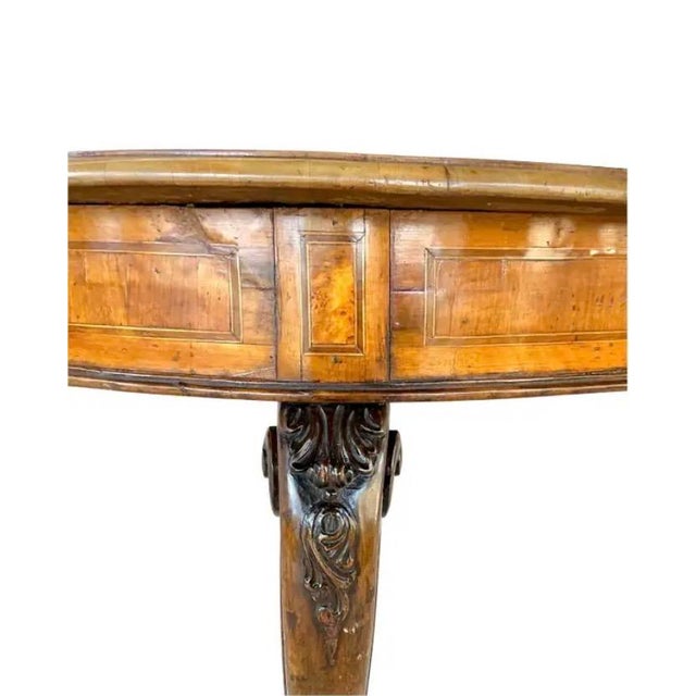 Italian Marquetry Inlaid Round Center Table For Sale - Image 4 of 11