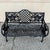 Mid 20th Century Contemporary Art Nouveau Style Cast Aluminum Garden Patio Garden Bench Loveseat For Sale - Image 4 of 15