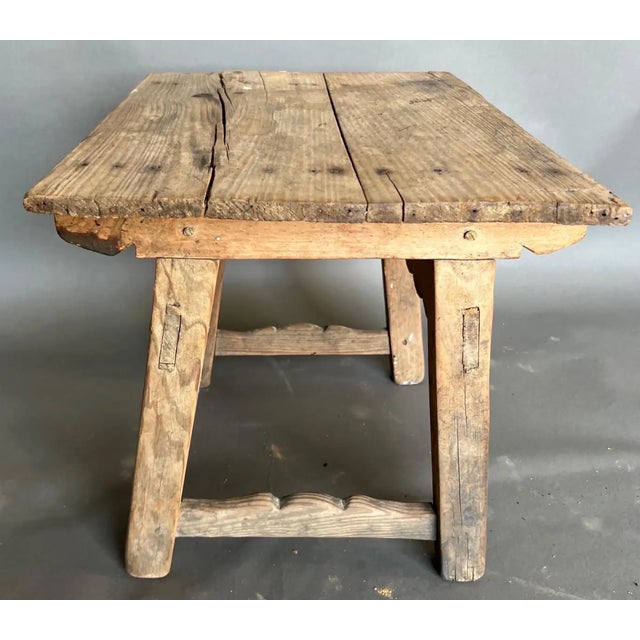 Rustic European Early 19th Century Continental Stripped Pine Side Table For Sale - Image 3 of 8