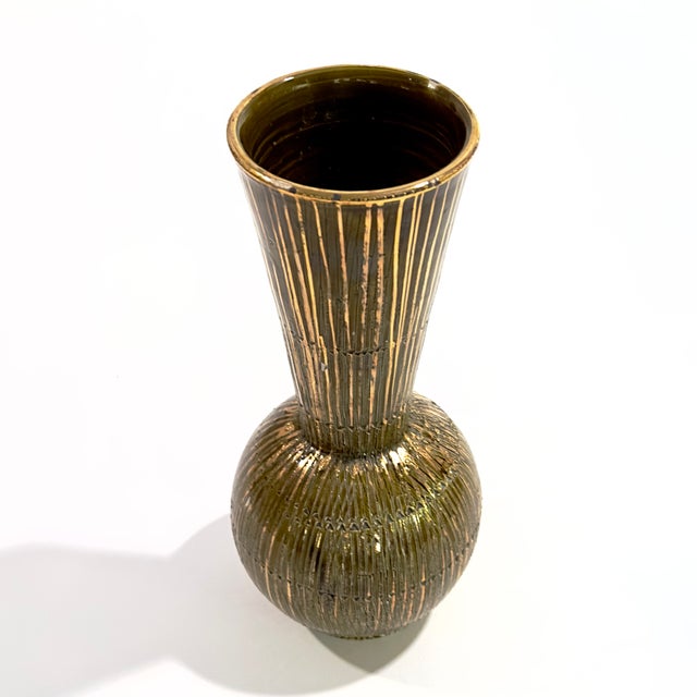 Mid-Century Modern Moody Mid-Century Medley: Dark Neutrals Glass & Ceramic Curation - Group of 5 For Sale - Image 3 of 17
