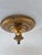 Neoclassical Empire Plafonniere Ceiling Lamp in Opaline Glass and Gilt Brass, 1940s For Sale - Image 6 of 15