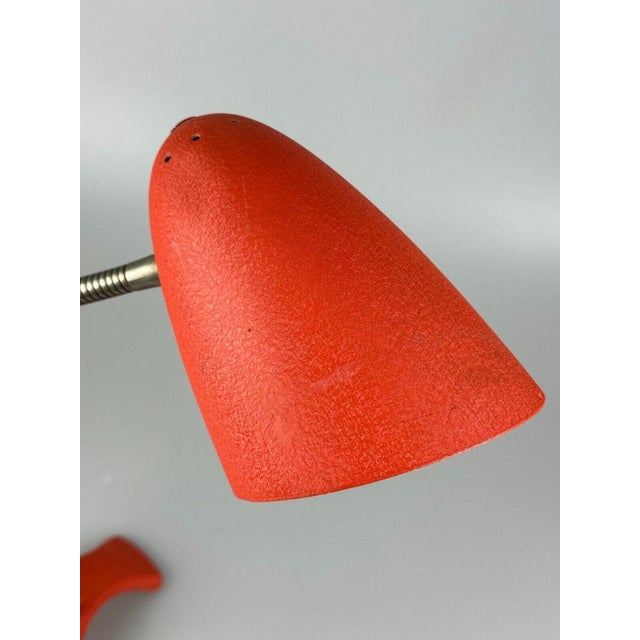 Red Space Age Table Lamp in Metal For Sale - Image 8 of 18