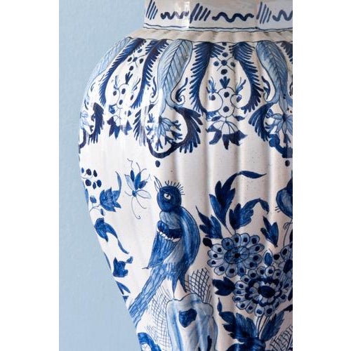Blue and White Faience Vase Lamps from Samson, 19th Century, Set of 2 For Sale - Image 9 of 13