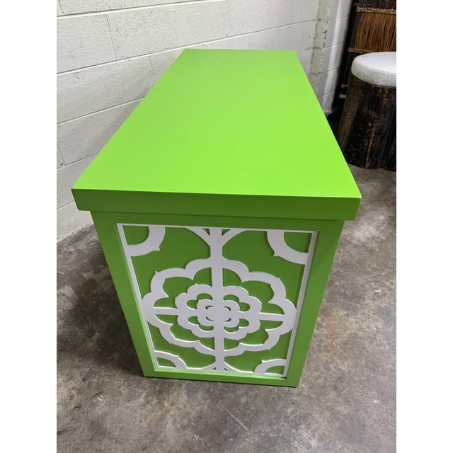 Coastal Vintage Coastal Chelsea House Shayla Copas Green Vanity Desk For Sale - Image 3 of 11