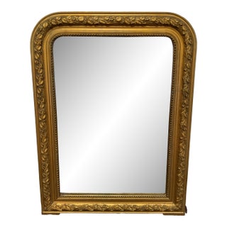 19th Century French Louis Philippe Giltwood Mirror For Sale
