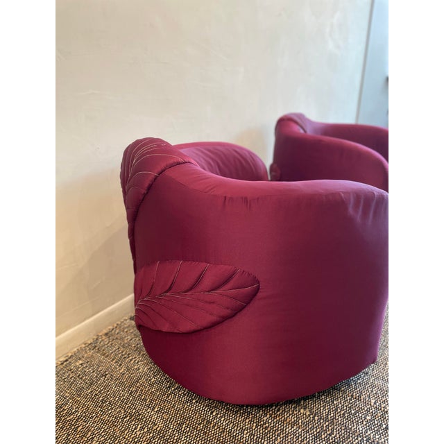 1980s Vintage 360 Swivel Chairs - A Pair For Sale - Image 4 of 9