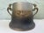 Hollywood Regency Egyptian Revival Style Winged Lyre Metal Cachepot or Jardinière Cover With Figural Handles, C. 1920s For Sale - Image 3 of 12