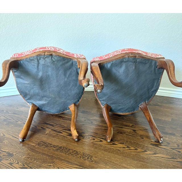 1950s Mid-Century French Provincial Pretzel-Back Chairs - Pair For Sale - Image 11 of 12