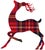 Shabby Chic Tartan Plaid Reindeer Linen Pillow For Sale - Image 3 of 3