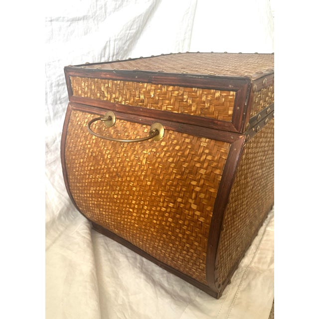 Traditional Wovan Rattan Storage Box For Sale - Image 3 of 7