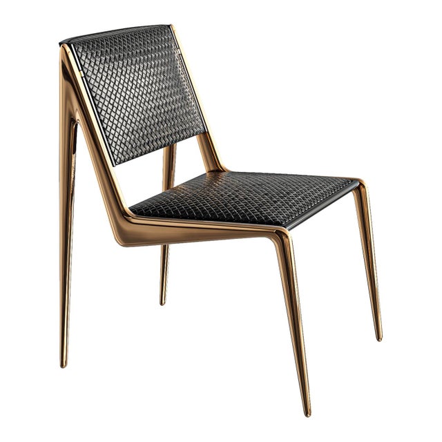"Vanquish" Chair With Bronze and Tailor Made Leather Bizimyer Furniture. Unmatched. Unrivalled. Designed by Hasan Samet...