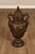 Neoclassical Style Large Pair Of Cast Bronze Covered Urns With Figural Relief For Sale - Image 15 of 18