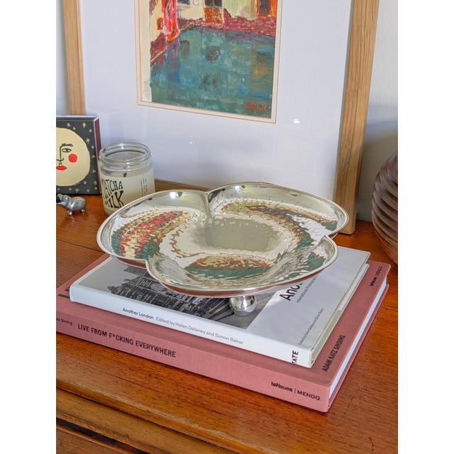 Silver Plated Clover Ball Footed Dish from Elkington & Co, 1950s For Sale - Image 14 of 18