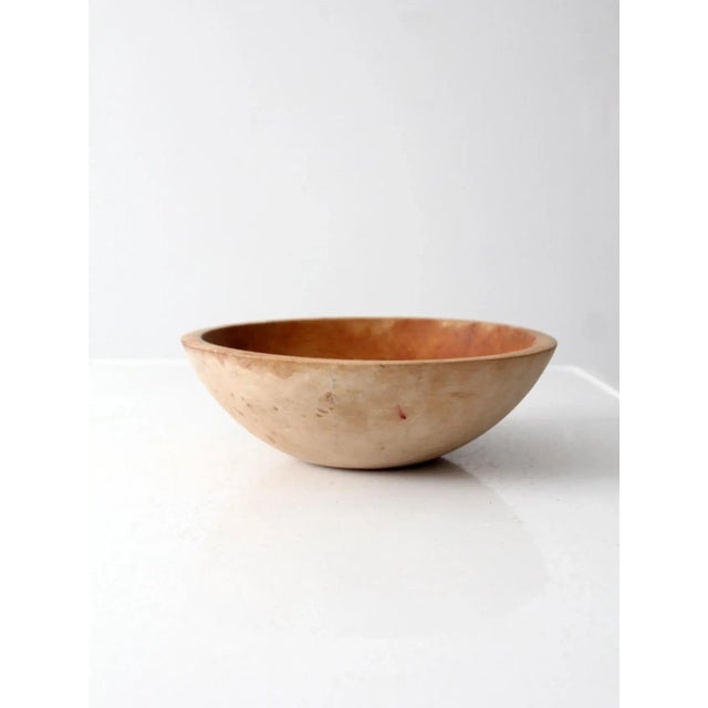 Early 20th Century Vintage Munising Wood Bowl For Sale - Image 5 of 8