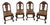Late 20th Century Dutch Chippendale Style Carved Fruitwood & Leather Dining Chairs — Set of 4 For Sale