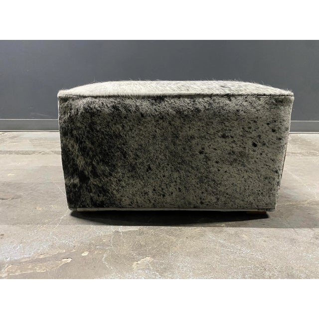 Robsjohn Gibbings Style Mid Century Lounge Chair and Ottoman in Cowhide For Sale - Image 10 of 12