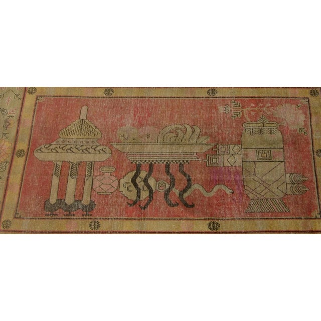 1900s Antique Uzbek Khotan Samarkand Rug-8'10'' X 5'6'' For Sale - Image 4 of 6