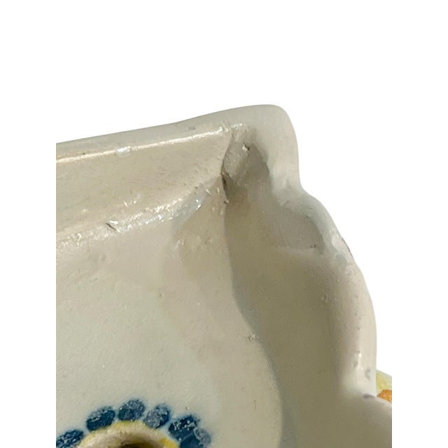 Vintage Matched Pair of French Faience Flower Frogs or Moustiers For Sale - Image 9 of 13